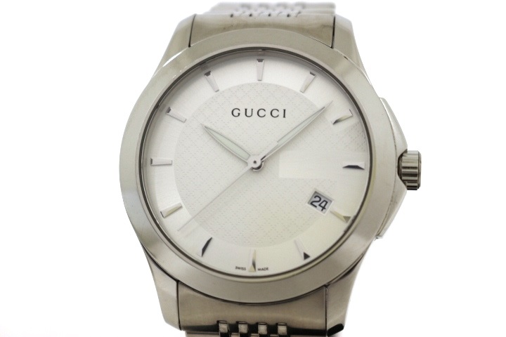 GUCCI グッチ 腕時計 Gタイムレス 126.4 ホワイト/シルバー