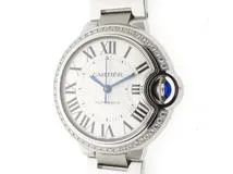 Cartier　カルティエ　時計　バロンブル―･ダイヤベゼル　自動巻き　レディース　ステンレス　SS　2143700158584【430】