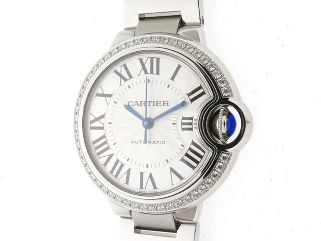 Cartier　カルティエ　時計　バロンブル―･ダイヤベゼル　自動巻き　レディース　ステンレス　SS　2143700158584【430】