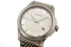 GUCCI グッチ 腕時計 Gタイムレス 126.4 ホワイト/シルバー文字盤