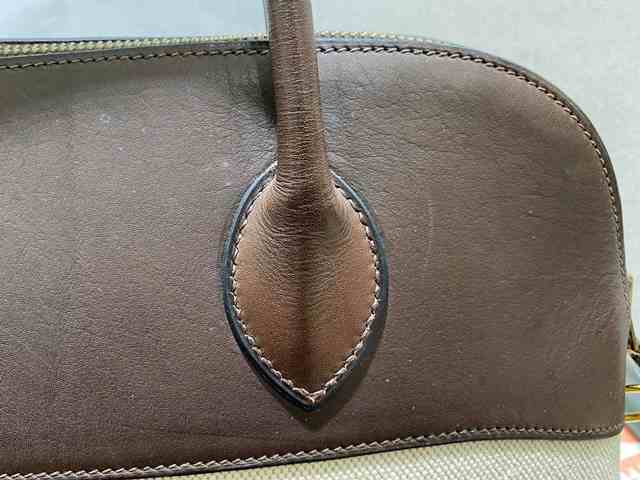 HERMES エルメス ボリード37 ナチュラル/ダークブラウン