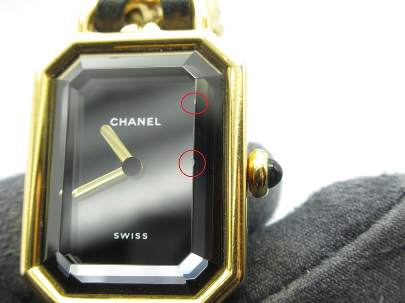 77940円 期間限定の激安セール CHANEL プルミエール クォーツ腕時計 アナログ レザー BLK GLD 状態考慮
