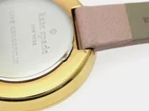 KATE SPADE ケイト・スペード 腕時計 PARK ROW パークロウ ゴールドメッキ/革 ピンクシェル文字盤 クォーツ【472】YK