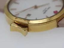 KATE SPADE ケイト・スペード 腕時計 PARK ROW パークロウ ゴールドメッキ/革 ピンクシェル文字盤 クォーツ【472】YK
