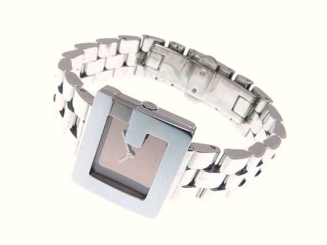 GUCCI グッチ 3600L SS ミラー文字盤 ブラウン クォーツ