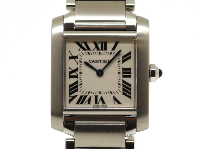 Cartier　カルティエ　時計　 タンクフランセーズMM　SS　ステンレス　アイボリー文字盤　W51003Q3　レディース　電池式　クオーツ　 （2148103307911）　【200】