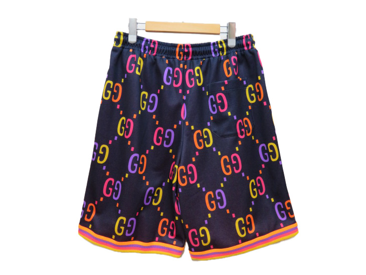 GUCCI グッチ GGハーフパンツ メンズM ネイビー/マルチカラー 