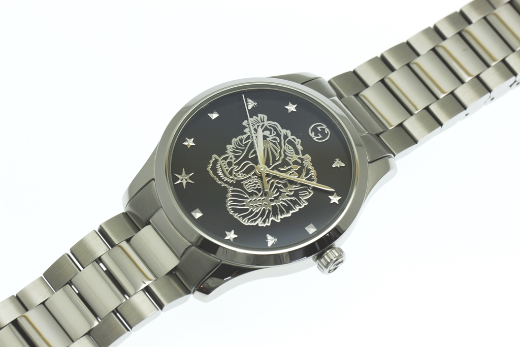 GUCCI グッチ 腕時計 Gタイムレス Y1264125/126.4 SS/SS ブラック文字