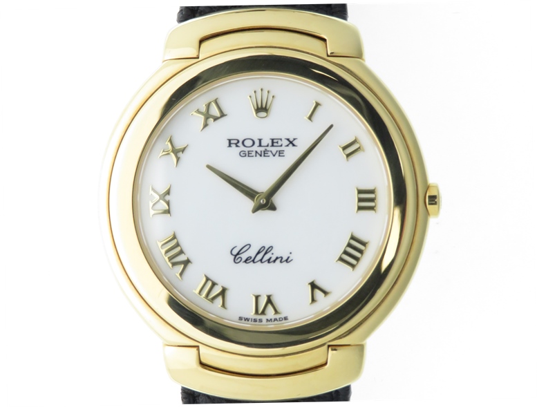 ロレックス ROLEX チェリーニ 6623 E番 メンズ 腕時計 アイボリー 文字盤 K18YG イエローゴールド クォーツ ウォッチ Cellini VLP 90206294