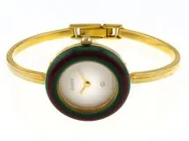 GUCCI  グッチ  時計  チェンジベゼル   11/12　クォーツ  レディース　GP　ホワイト　2148103614620【207】