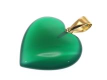 JEWELRY ノンブランド ペンダントトップ K18 イエローゴールド 緑石 1.8g【473】