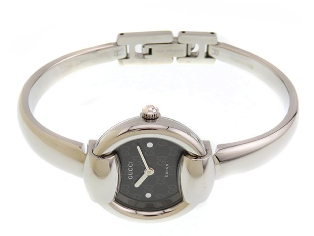 GUCCI グッチ 1400L SS クオーツ レディース時計 ブラック文字盤