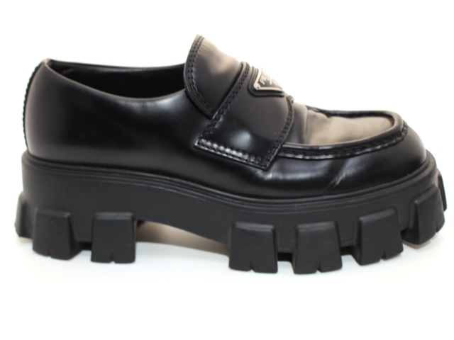 確実正規品 PRADA ダイアパソン レザーシューズ モノリス - メルカリ