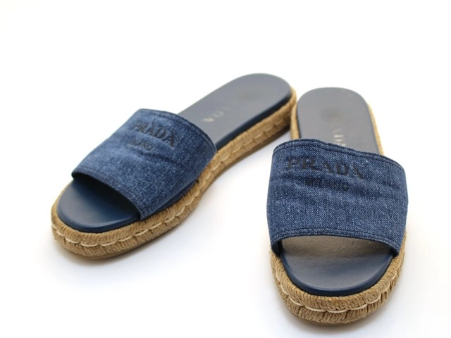 PRADA37ハーフ PRADA プラダ 靴 ジュート サンダル レディース37ハーフ(約24.0