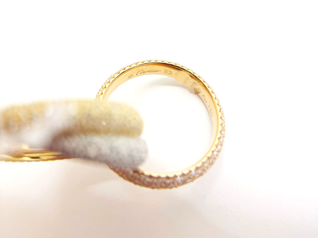 Cartier カルティエ トリニティリング 3カラー パヴェダイヤモンド