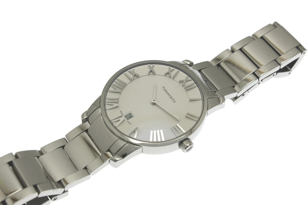 TIFFANY&CO ティファニー 腕時計 アトラスSS SS シルバーローマン文字盤 クォーツ メンズ 2120500223629 【200】
