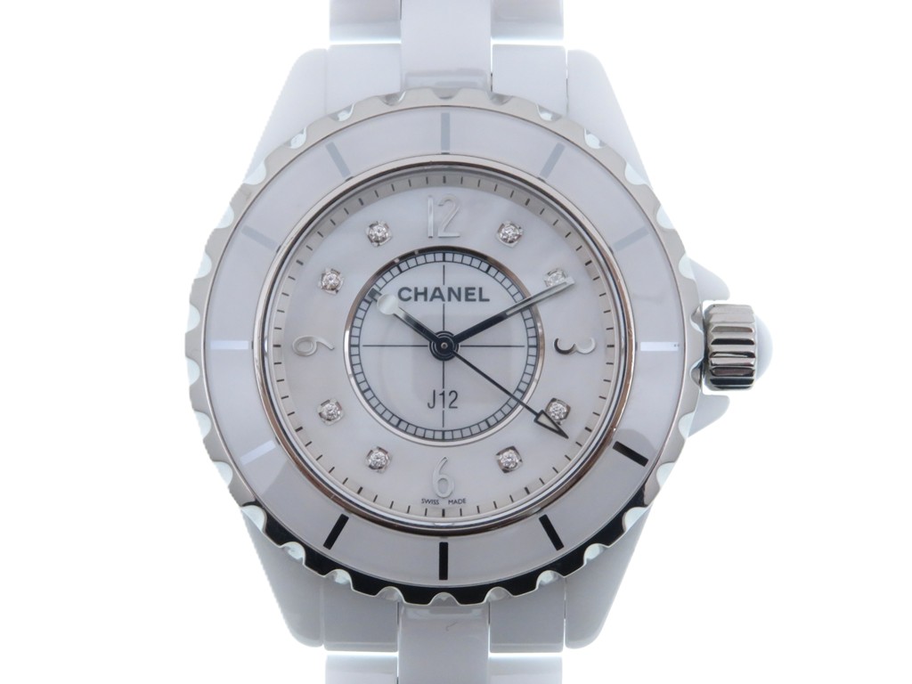 CHANEL シャネル J12 クォーツ レディース H2422 シェル8PD文字