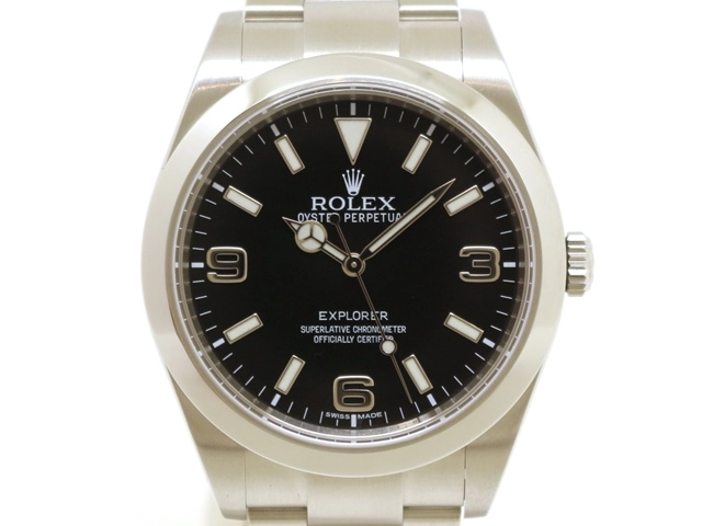 国際保証書有 ROLEXｴ ロレックス エクスプローラーⅠ 214270 39mm ブラックアウト SS 自動巻き  メンズ（2143400221106）M【200】 の購入なら「質」の大黒屋（公式）