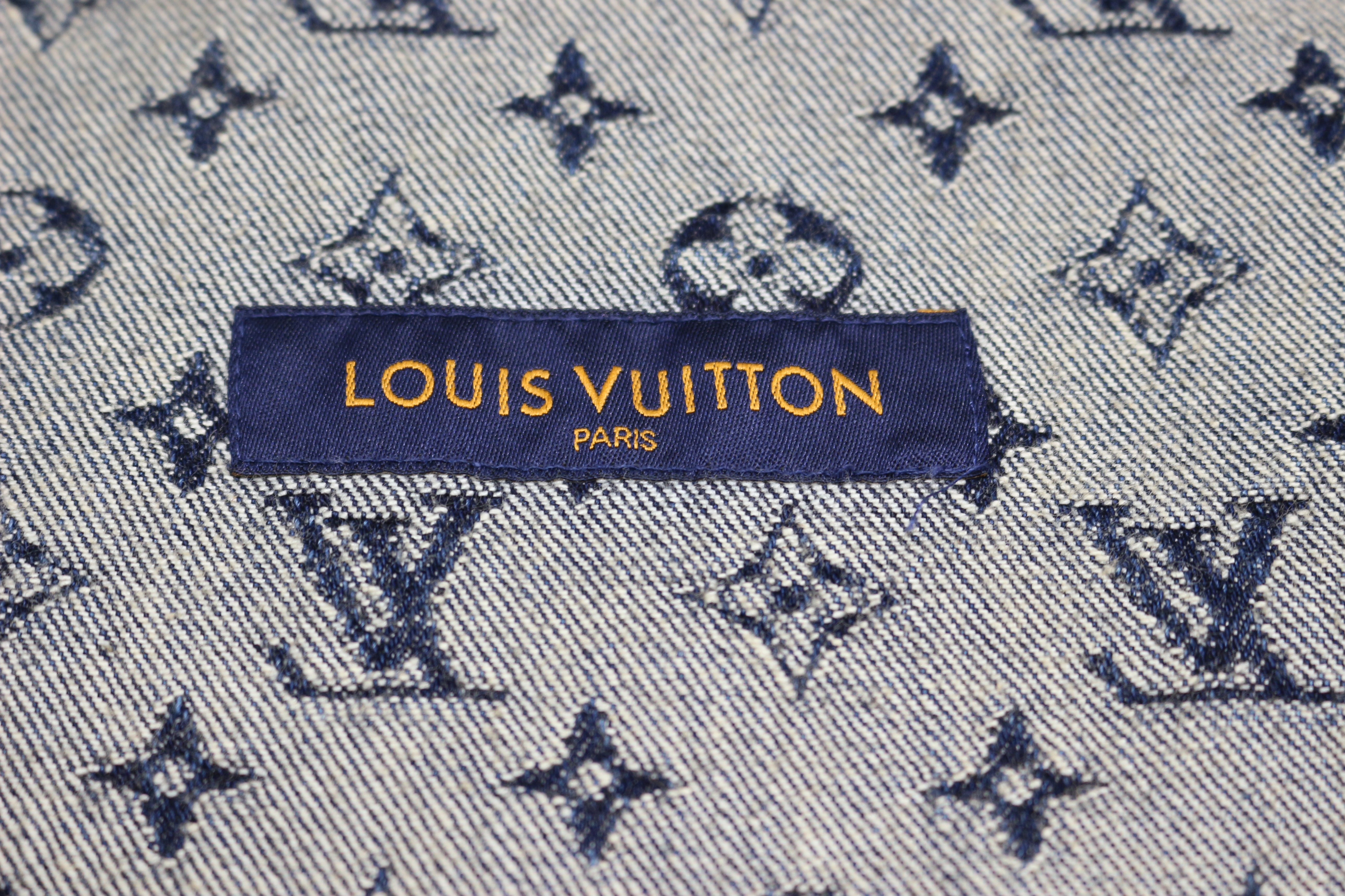 本日のみLouis Vuittonルイヴィトンデニムジャケット38Gジャンブルー