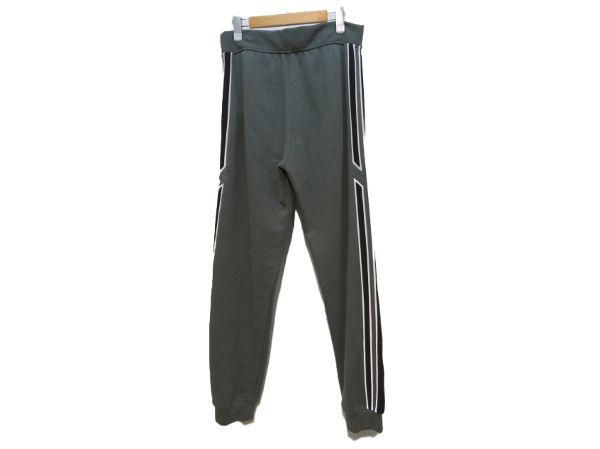 HERMES エルメス ランHスウェットパンツ メンズS カーキ コットン  