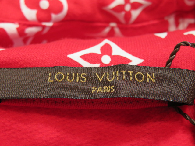 LOUIS VUITTON × Supreme ルイヴィトン シュプリーム Box ロゴ プルオーバー パーカー メンズ XXL レッド