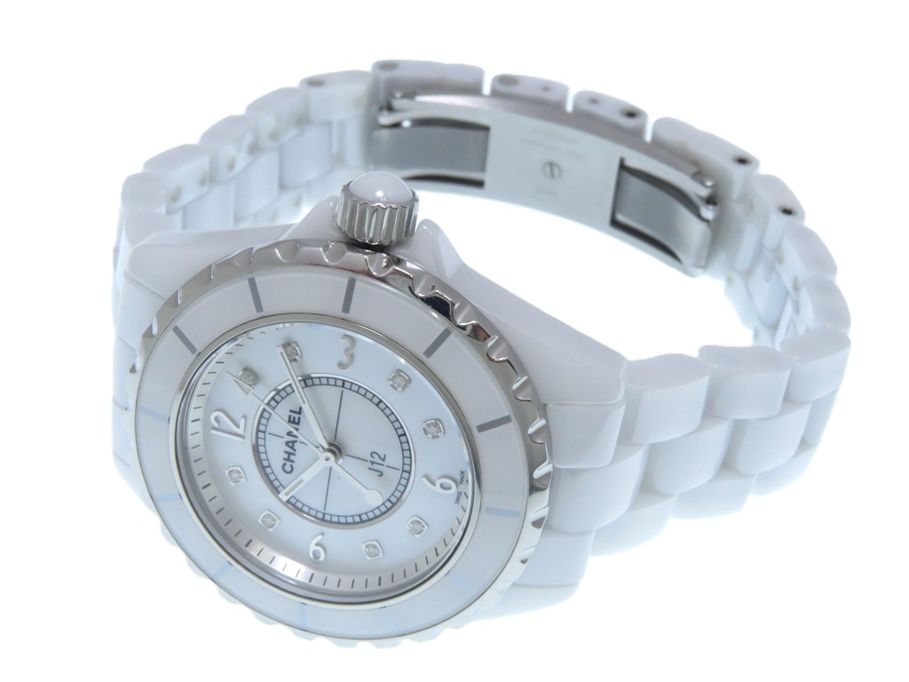 CHANEL シャネル J12 クォーツ レディース H2422 シェル8PD文字