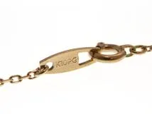 SJX エスジェイエックス ジュエリー ネックレス クロス ペンダント K10 ピンクゴールド ダイヤモンド 2.3g【473】