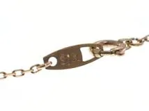 SJX エスジェイエックス ジュエリー ネックレス クロス ペンダント K10 ピンクゴールド ダイヤモンド 2.3g【473】