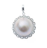 JEWELRY　ノンブランドジュエリー　貴金属・宝石　トップ　K14ホワイトゴールド　マベパール　約8.9g　2120000321382 　【205】
