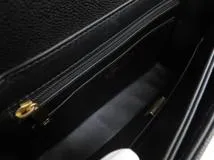 CHANEL シャネル 2WAY マトラッセ スモール トップハンドル フラップバッグ ブラック キャビアスキン【473】