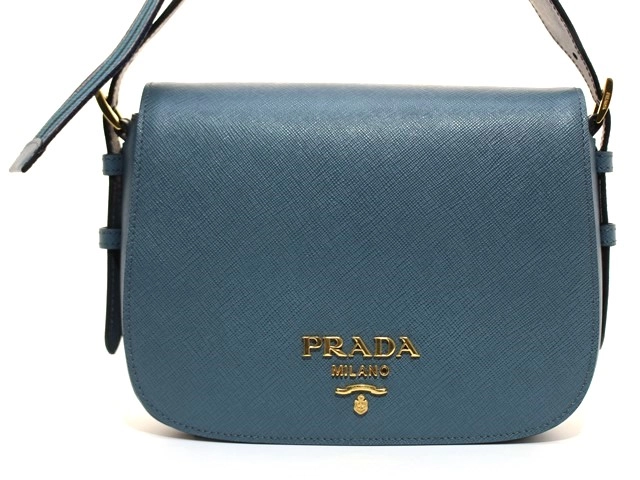 PRADA プラダ ワンショルダー ブルーグレー サフィアーノ 1BD192 ショルダーバッグ 2148103660016【200】  の購入なら「質」の大黒屋（公式）