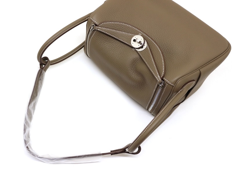 HERMES エルメス リンディ26 ショルダーバッグ エトゥープ SV