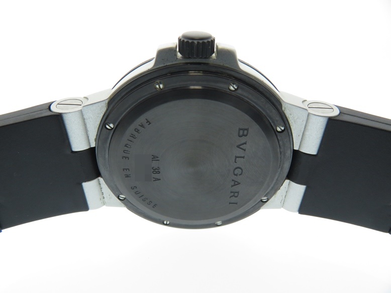 BVLGARI ブルガリ アルミニウム AL38TAVD AL38A シルバー文字盤