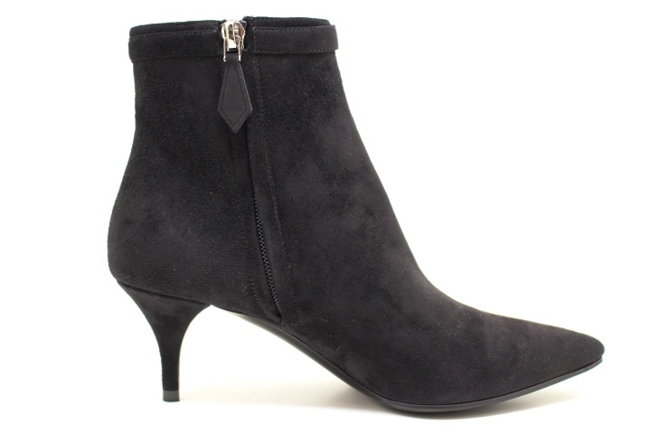 HERMES　エルメス　靴　ショートブーツ　レディース37　ブラック　スウェード　2148103499432　【200】