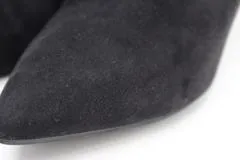 HERMES　エルメス　靴　ショートブーツ　レディース37　ブラック　スウェード　2148103499432　【200】