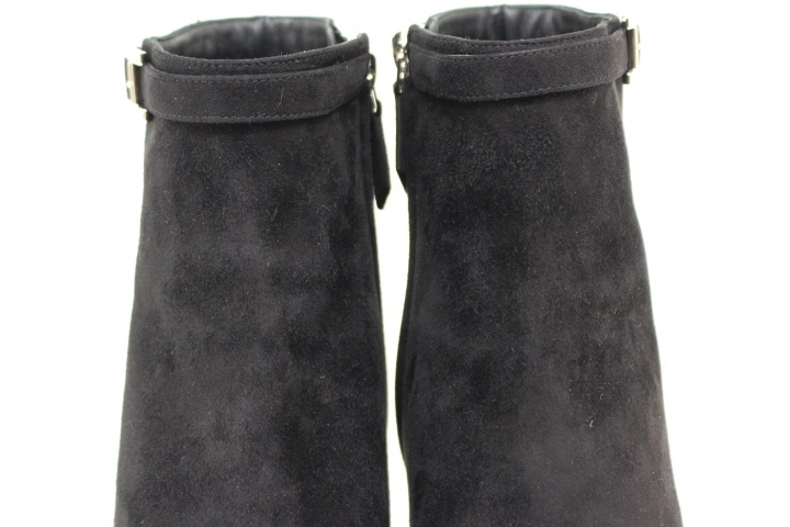 HERMES　エルメス　靴　ショートブーツ　レディース37　ブラック　スウェード　2148103499432　【200】