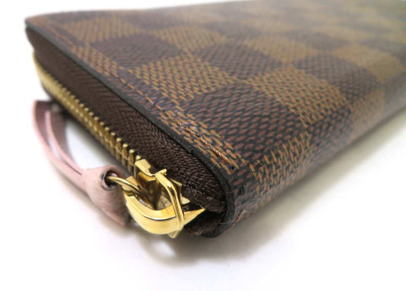 極美品　ルイヴィトン クレマンス ダミエ ローズ バレリーヌ N41626 LOUIS VUITTON ルイヴィトン ポルトフォイユ・クレマンス ダミエ