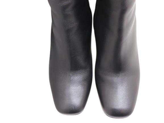 Salvatore Ferragamo サルヴァトーレ・フェラガモ ガンチーニロングブーツ レディース5ハーフ ブラック カーフ 2143700184255 【432】