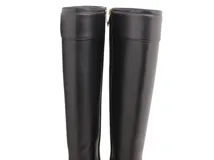 Salvatore Ferragamo　サルヴァトーレ・フェラガモ　ガンチーニロングブーツ　レディース5ハーフ　ブラック　カーフ　2143700184255　【432】