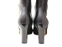 Salvatore Ferragamo　サルヴァトーレ・フェラガモ　ガンチーニロングブーツ　レディース5ハーフ　ブラック　カーフ　2143700184255　【432】