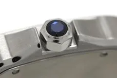 Cartier カルティエ 腕時計 サントス100 LM W20073X8 スティール/アリゲーターベルト ホワイト文字盤 自動巻き【472】SJ