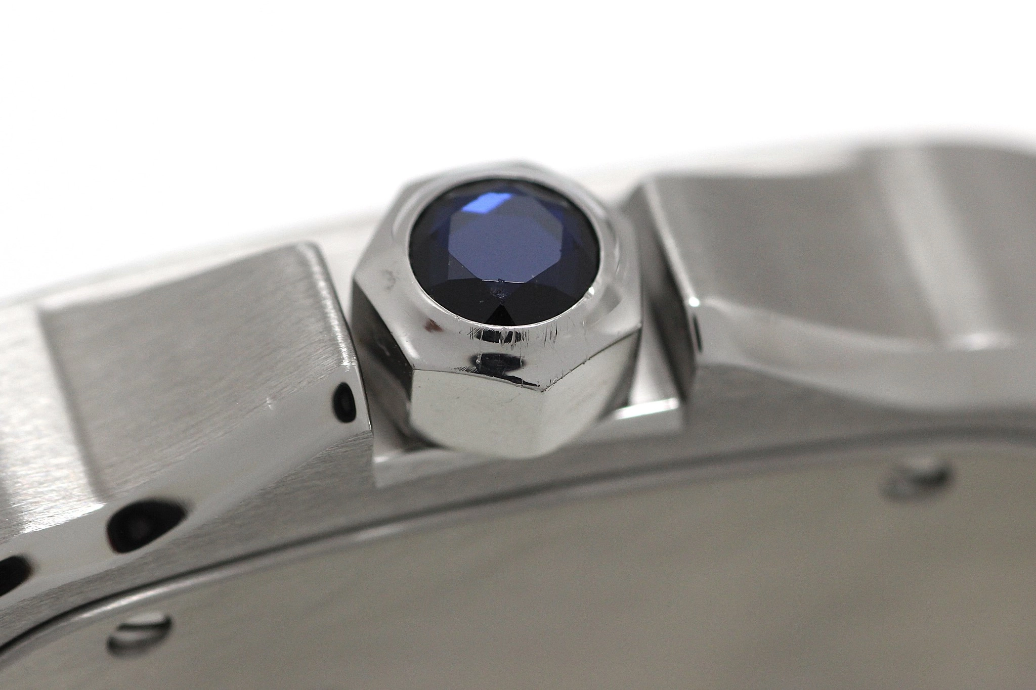 Cartier カルティエ 腕時計 サントス100 LM W20073X8 スティール/アリゲーターベルト ホワイト文字盤 自動巻き【472】SJ