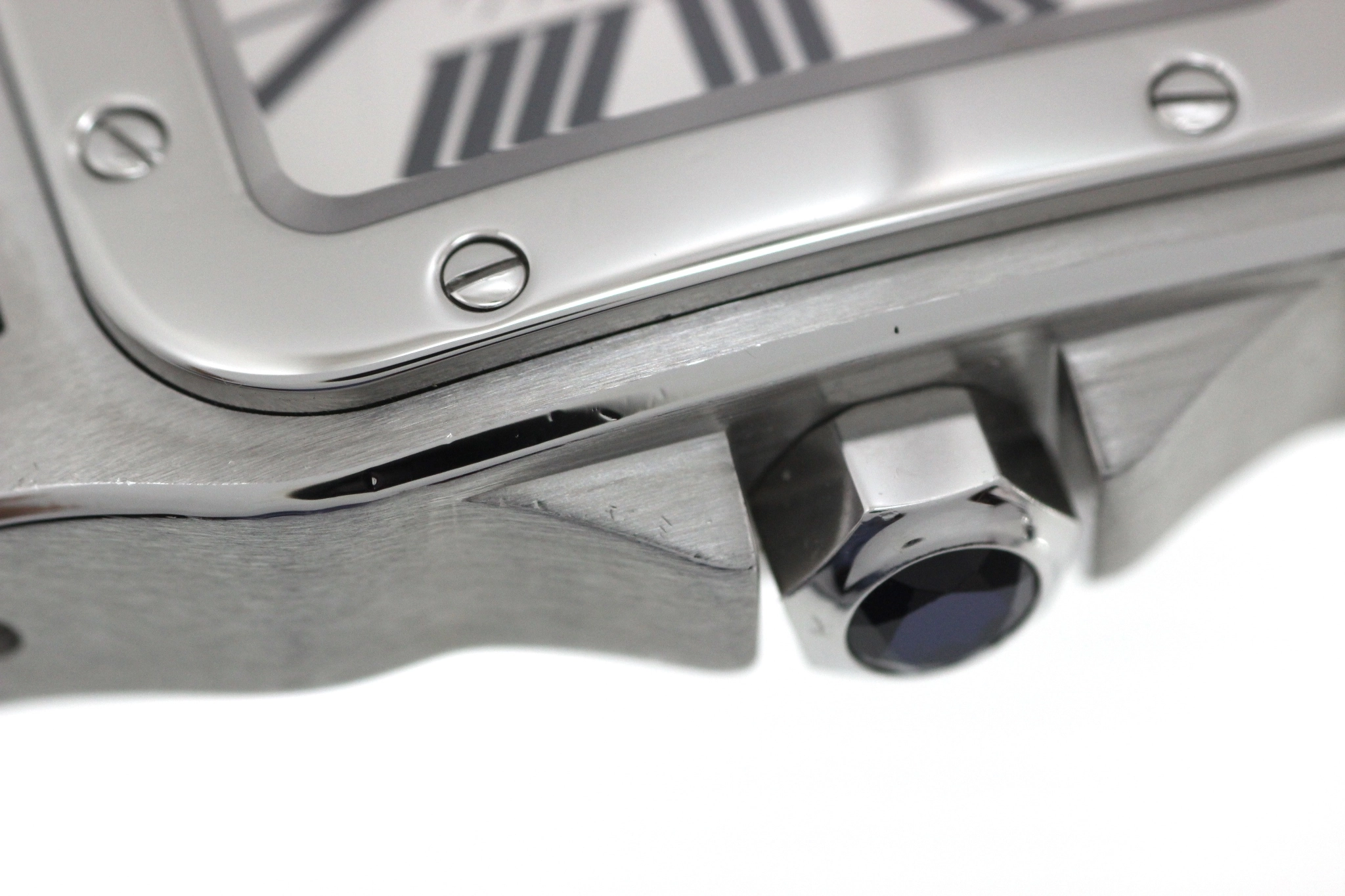 Cartier カルティエ 腕時計 サントス100 LM W20073X8 スティール/アリゲーターベルト ホワイト文字盤 自動巻き【472】SJ