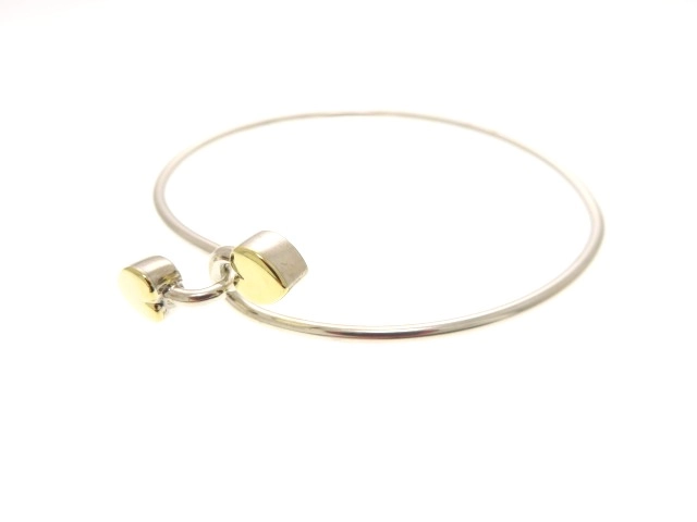 TIFFANY&CO ティファニー ジュエリー ソリッドダブルハート バングル