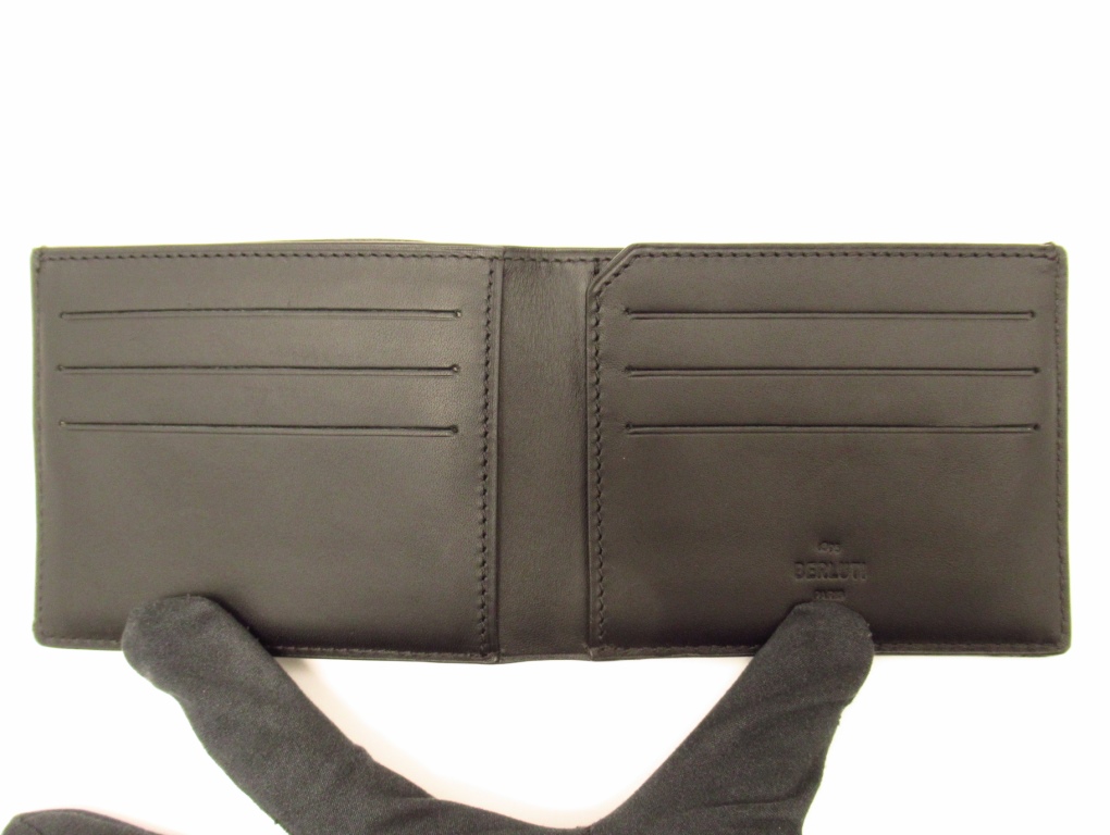 Berluti ベルルッティ 二つ折札入れ ブラック/ブラウン PVC