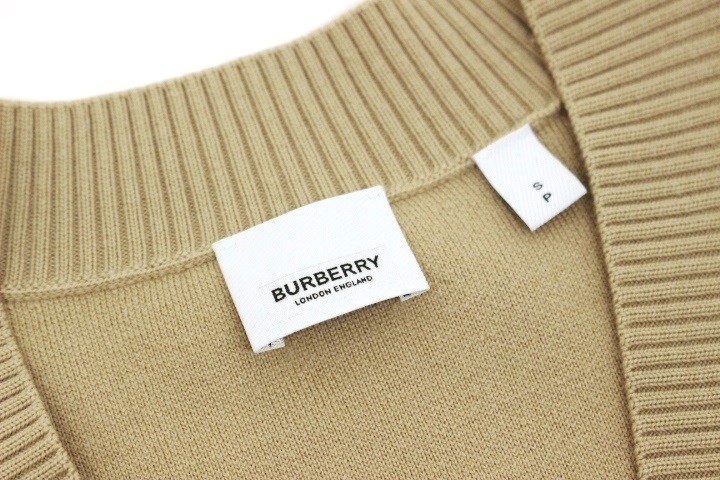 BURBERRY バーバリー 衣類 カーディガン メンズS ベージュ ロゴ ウール 2148103573545 【200】  の購入なら「質」の大黒屋（公式）