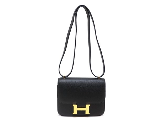 HERMES エルメス コンスタンス3 ミニ ミロワール バッグ ショルダーバッグ ブラック ヴォーエプソン GP ゴールドー金具 B刻印 2023年 2148103642005【200】