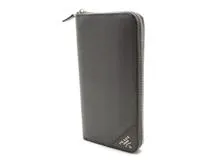 PRADA　プラダ　財布　ジップアラウンド長財布　 グレー　 サフィアーノ　2143000691781　【200】