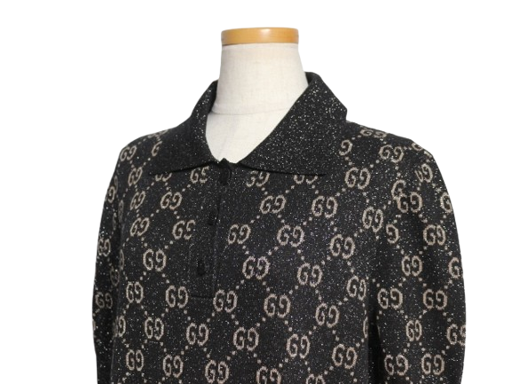 ラメ GGジャカード ポロドレス Gucciラメ GGジャカード ポロドレス