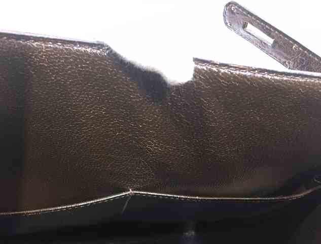 HERMES エルメス ハンドバッグ ケリー28 オーストリッチ ダーク
